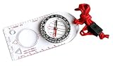 Reliable Outdoor Gear Kartenkompass (der ideale Kompass für Survival, Orientierung, Navigation, Backpacking) Magnetischer Steuerkurs, flüssigkeitsgefüllt, Azimutlager, Bodenplatte mit Kartenlineal