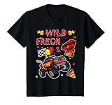 Kinder Geburtstag Monster Truck - Wild frech und Vier - Junge 4 T-Shirt