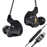 CCZ DC02 IEM Kopfhörer, USB-C 4Cores 4N OFC Gaming-Ohrhörer mit Mikrofon, 10 mm DD Dual-Magnetschaltung, PU- und PET-Verbundmembran, DJ-Kopfhörer, tiefe Bass-In-Ear-Monitore für Musiker