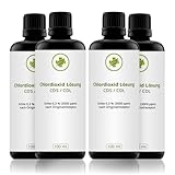 3+1 GRATIS - 100ml Chlordioxid Lösung (CDL/CDS) 0,3% in Mironglas - nach Originalrezeptur - 1 Komponenten Chlordioxidlösung, Trinkwasserdesinfektionsmittel