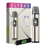 Elfbar Elfx Pro Kit mit Display 1200mAh Akku und Airflow Control inklusive Pods 0,6 Ohm und 0,8 Ohm USB C Kabel und Testpackung Longpapers von M&J (White)