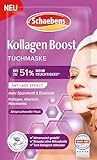 Schaebens Kollagen Boost Tuchmaske, Anti-Age Effect mit Kollagen, Allantoin und Niacinamid für anspruchsvolle Haut.