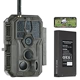 GardePro E8P Wildkamera WLAN, Wiederaufladbare 8000mAh Batterie, 64MP 1296P, Wildtierkamera mit bewegungsmelder nachtsicht, Handyübertragung