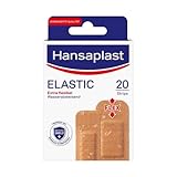 Hansaplast Elastic Pflaster (20 Strips), Wundpflaster für Gelenke und viel bewegte Körperstellen, flexibles Verbandsmaterial mit extra starker Klebkraft