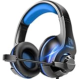YINSAN Gaming Headset für PS4/PS5/PC/Xbox/Nintendo Switch, PS4 Kopfhörer mit Kabel und RGB Licht, Stereo Surround Kopfhörer mit Mikrofon, Noise Cancelling Gamer Headphones