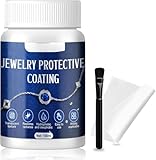 HONTAOK Silberbad für Silberschmuck, Schmuckschutzbeschichtung, Glanzlack für Metall Und Steinschmuck, Verhindert Oxidation und Verblassen, Geeignet für Alle Schmuckstücke 100ml