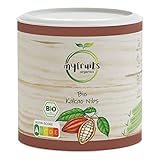 myfruits Bio Kakao Nibs, 250g, Kakaonibs ohne Zusätze, ohne Zucker, Sanft geröstet für einen schokoladigeren Geschmack, Zum Backen oder für Müsli