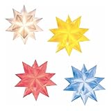 Bascetta-Stern-Set, Transparentpapier 115g/m², 7,5 x 7,5 cm, 4 x 32 Blatt, Pastell (1)