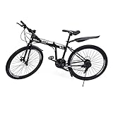 AOOUNGM Mountainbike 26 Zoll Fahrräder Tragbarkeit 21-Gang-Schaltung Mountainbike Upgraded Kohlenstoffstah Zusammenklappbar Mountainbike Geeignet Einstellbare Höhe für Erwachsene