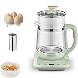 Intelligenter Wasserkocher mit schnellem Siedevorgang, Gesundheitstopf, vollautomatisch, verdicktes Glas, multifunktional, Blumenteekanne, Schwarzteekocher (C)