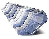 Tommy Hilfiger Damen No Show Socken – 12 Stück weich gepolsterte Low Cut Athletic Socken für Frauen (Größe: 37-46), Denim meliert, 4-10