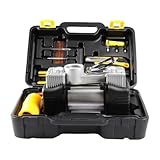 Auto Luftpumpe Werkzeugkasten - Reifendruck Kompressor Set - 12V Hochdruck Kompressor für Zuhause Camping Auto Notfall Reisen Fahrrad Motorrad