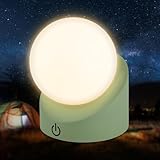 BRILONER - Mini LED Tischlampe kabellos IP54 mit Touch, dimmbar in Stufen, Akku & Lichtquelle tauschbar, Nachttischlampe, Kugel, LED Lampe, Akku Tischleuchte, Outdoor Lampe, 10x8x9 cm, Grün