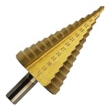 Bohrer, 14 Stufen Hochgeschwindigkeits-Stahlkegelbohrer, 4–42 mm/0.16-1.65 inch HSS-Kegellochbohrer, Spiralnut-Schälbohrer für Holz, Kunststoff, Metall