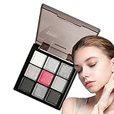 Smokey Black Smokey Eyeshadow Palette | Smokey Matt Glitter Lidschatten Palette 9 Farben Mix High Pigmentiert Langlebig für Mitternacht Mascara