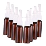 VILLFUL 8 Stück Teiliges Nasenspray Flaschenset Braun Kleine Sprühflaschen Fein Zerstäubend Multifunktional für Nasendusche Gesichtsspray Parfüm und Flüssigkeiten Leicht Tragbar und