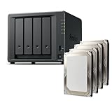 Synology DS425+ 64TB Bundle Bestpreis Festplatten (4X 16TB) 4 Bay Desktop NAS; mit einem Intel Celeron J4125 Quad-Core-Prozessor, 2 GB DDR4 Ram