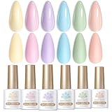 Born Pretty UV Nagellack Pastell Frühling Sommer Gel Nagellack Macaron Bonbon süß Soft Pink Gelb Lila Blau Grün UV LED Soak off Manicure Gel Lacquer Varnish