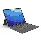 Logitech Combo Touch Tastatur-Case für iPad Pro 12,9 Zoll (5. und 6. Generation 2021, 2022) Abnehmbare mit, Stellhalterung, überall klickbarem Trackpad, Smart Connector, Deutsches QWERTZ-Layout, Grau