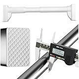 Gardinenstange ohne Bohren 160 250 cm verstellbar Edelstahl Gardinenstange Exble Klemmstange für Gardinen & Duschen Einfache Montage Modernes Weiß Design