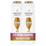 Pantene Pro-V Repair & Care Shampoo Duo Pack, Pro-V Formel mit kräftigenden Lipiden und schützenden Antioxidantien, Für geschädigtes Haar, 2x500ML