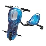 Kinder Elektro Driftscooter, 250W Drift Trike, 3 Gang Elektro Roller mit LED-Panel und Klappbare Pedale, Kinder Elektro Roller für über 5 Jahren