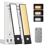 Tnight 2 Stück 20cm Schrankbeleuchtung,70LEDs Ultradünne Dimmbar Schranklicht mit Bewegungsmelder,Led Lichtleiste Kabellos Aufladbar mit USB-C,Unterbauleuchte Küche Led Magnetische für Kleiderschrank