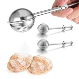 Wanmu 2Pcs Flour Shaker Duster for Bread Baking Stainless Steel Dusting Wand One-Handed Operation Mini Flour Sprinkler for Sourdough Bread Small Lour Sifter for Quick Sifting Cakes and Spices