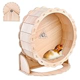 Nizirioo Hamsterrad, 26cm Laufrad Hamster, Leise Hamster Spielzeug Aus Holz Holzlaufrad Lustiges Hamsterlaufrad Silent Hamster Rad Für Hamster Rennmäuse Mäuse Chinchillas Oder Andere Kleintiere