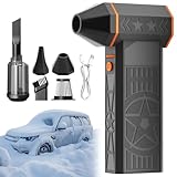 2026 Upgrade 5000W Snow Blower, Frostblazer Tragbare Schnee-/Staubentferner für Autos, Windschutzscheiben Enteiser und Schneeräumer mit effizienter Turbine, Elektrischer Schneefräse für Autos und LKWs