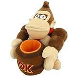 Nintendo Together+ – Plüsch Super Mario – Donkey Kong mit Fass 21 cm