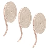 Cabilock 3 Rollen Baumwoll Ölldocht Teiliges Breit für Kerosinlampen Flach Gewebter Ersatzdocht für Petroleumlampen DIY Öllaterne Zubehör Gleichmäßige Verbrennung Vielseitig Einsetzbar