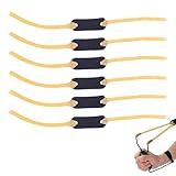 6 Stück Steinschleuder Gummi,Zwille für Erwachsene,Ersatzgummi für Steinschleuder Zwille Profi Jagd Stark,Schleuder Zwillen,Slingshot Rubber,Einstellbar Katapult Schleudergummiband,Gummibänder Gelb