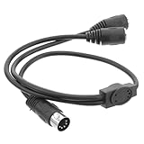 SOIMISS Din Midi Audio Kabel Midi Male zu Dual Female Splitter Adapter Geeignet für Synthesizer Gitarren Elektronische Musikinstrumente