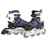 Kids Globe 720232 Street Rider Inlineskates (Inliner) blau/schwarz, verstellbar von Größe 35-38, abec7 Alurahmen