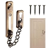 Diebstahlsicherungskette, Türkette aus Edelstahl 304, mit Schraubtürkettenschloss, für Innentüren und Fenster von Heimhotels (Bronze)