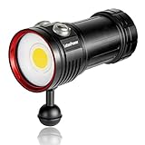 Tauchlampe,LetonPower L12 8000Lumens Taschenlampe tauchen,100m Unterwasser tauchlampe, Unterwasser videoleuchte,taucherlampe Unterwasser für professionelle Outdoor unter Wasser Sport Fotografie-Video