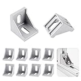 8 Stück Winkelverbinder 40x40 Aluprofil l Eckwinkel,90 Grad Alu Winkel Edelstahl Winkelverbinder Stable Eckverbinder Anti-Rost Rechtwinklig für 40*40 Alu Profil 3D-Drucker