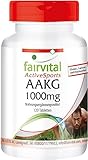 Fairvital | AAKG 1000mg - L-Arginin-Alpha-Keto-Glutarat - HOCHDOSIERT - VEGAN - 120 Tabletten