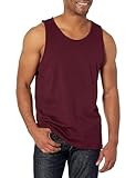 Amazon Essentials Herren Tanktop, Normale Passform, Burgunderrot, L