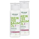 alkmene Mein Teebaumöl Gesichtswasser 2x 150 ml Pickel Reduktion 85% bestätigt - naturreines Teebaumöl, vegan & klimaneutral - Gesichtsreinigung für unreine Haut - Facial Toner Gesicht, Face Tonic