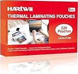 Hartwii Laminierfolien für 27,9 x 43,2 cm große Blätter, 5 mm transparente Thermo-Laminierfolien, 29,8 x 44,8 cm Laminierblattpapier für Laminiergerät, runde Ecken Briefgröße (120)