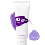 Purple Hair Dye Semi Permanent – Temporäre Haarfarbe Maske Temporäre Farbauffrischung Behandlung, Semi Permanent Hair Color Dye & Hair Color Refresh, Erfrischt Haarfarbe Ton In Minuten