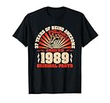 37. Geburtstag, 37 Jahre alte Skateboarder, Skater, geboren im Jahr 1989 T-Shirt