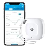 GoveeLife Bluetooth-Thermometer-Hygrometer,80 m, intellig.Temp.- und Luftfeuchtemessgerät mit App-Benachrichtigung, 2 Jahre gratis Datenspeicherung + -export,für Schlafzimmer, Gewächshaus, Weinkeller