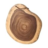 Schneidebrett Aus Holz - Block Mit Unregelmäßiger Form - 2.5 Cm Stärke Beidseitig verwendbar Spülmaschinengeeignet Schneidbrett - für Brot Käse Kochen Servieren Einweihungsparty