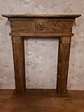 Dekokamin braun Antik, Kaminkonsole Wolkenstube, Kaminumrandung braun (80cm Breite)