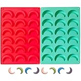 2 Stück Vanillekipferl Backform,Vanillekipferl Ausstecher,Silikon Form Backformen,Blech für Backblech Vanille,Silikon-Backformen Silikonform Backmatte,Backmischung Formen,Vanillekipferl-Backform