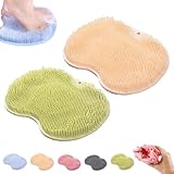 Rufenpurify Silicone Shower Foot Scrubber Mat, Solespa Mat, Solespa Hands-Free Silicone Foot Scrubber Mats with Non-Slip Suction Cups, Silicones Foots Scrubbers for Shower (Mix-I)