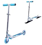 WORKER Snow Spider Pro 2in1 Alu Scooter und Snowglider mit LED Rollen